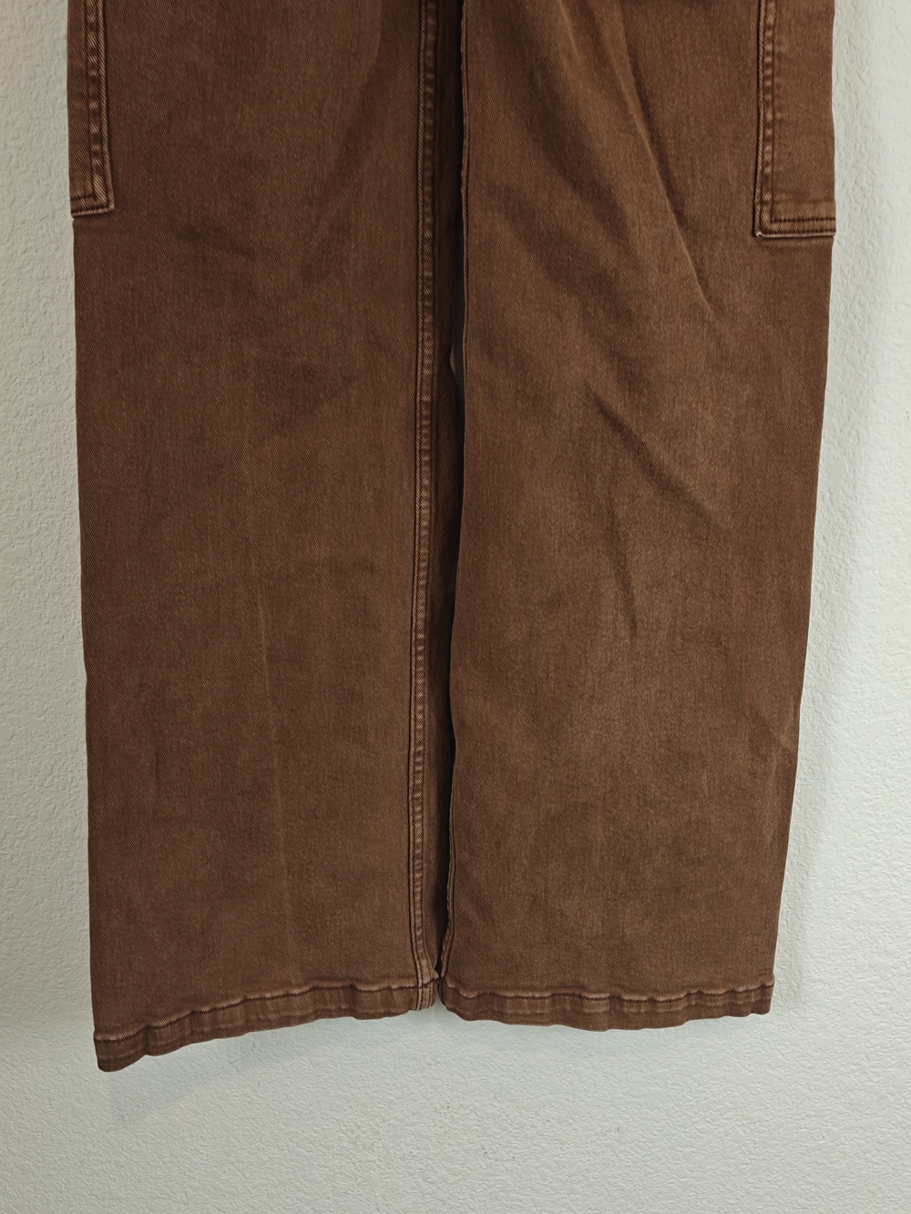 Risen Cocoa Utility Cargo Jeans High Rise Relaxed Fit Cargo Denim Y2K Street 26 - Picture 13 of 16